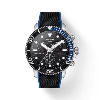 Seastar 1000 Chronograph 45.5mm Black/Blue