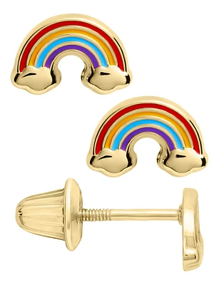 Colorful Rainbow Kids Stud Earrings