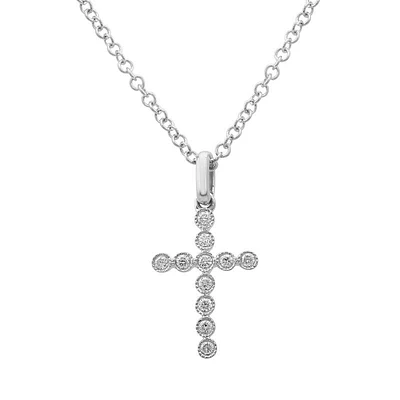 Cross Bezel Diamond Necklace