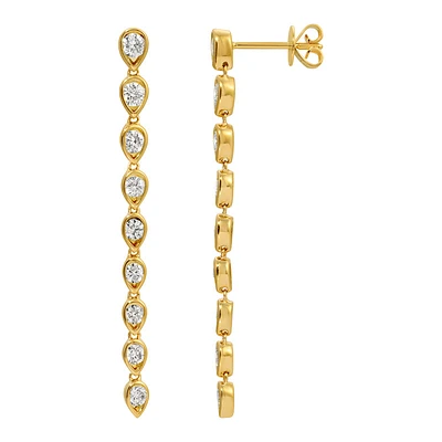 Pear Shaped Gradient Diamond Earrings
