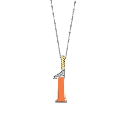 Number Necklace Orange