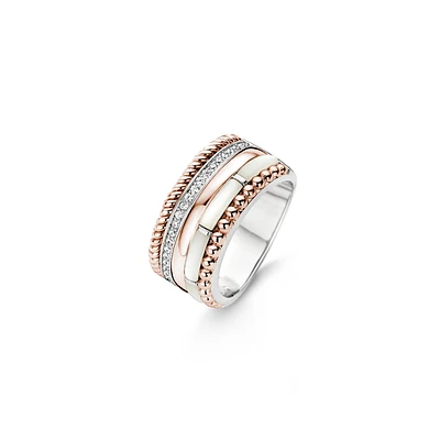 Statement Mother Pearl Rose Ring