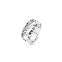 Statement Mother Pearl Silver Ring