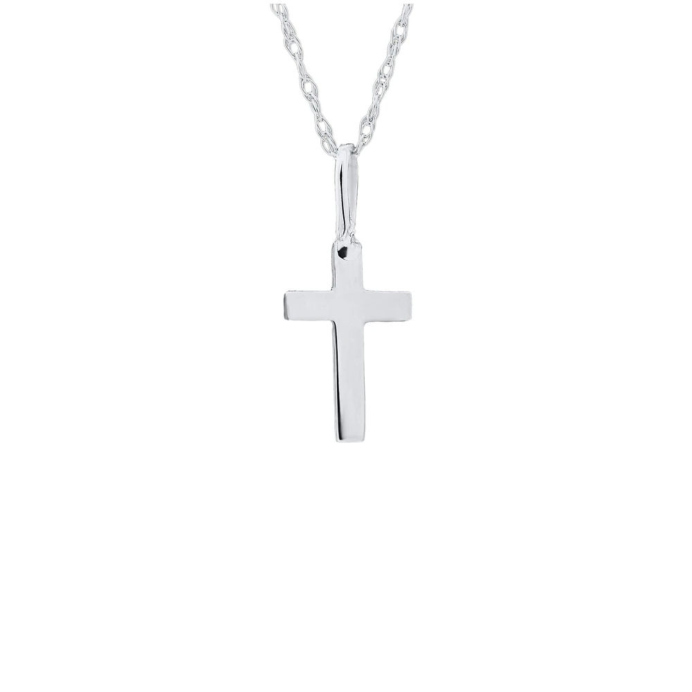Baby Cross White Gold Necklace