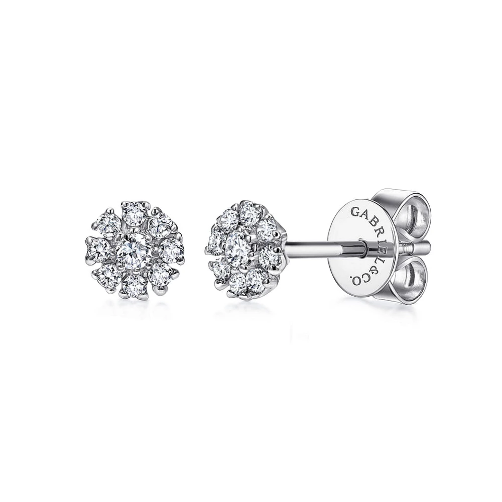 .11ct Diamond Flower Stud Earrings