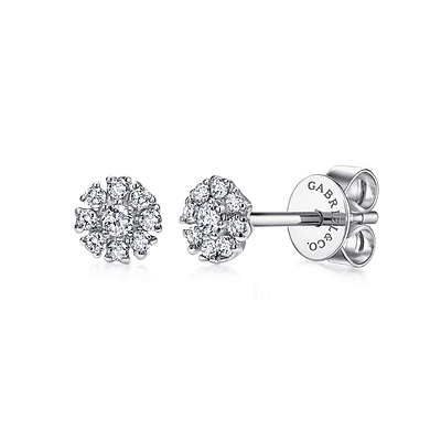 .11ct Diamond Flower Stud Earrings