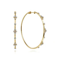 Showstopper Diamond Accent Hoop Earrings 60mm