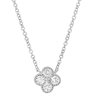 Clover Diamonds White GoldNecklace