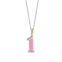 Number Necklace Pink