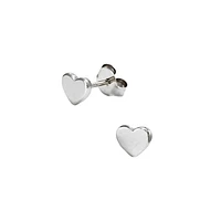Heart Flat Stud Earrings