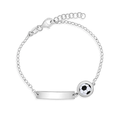 Kids Soccer Ball Valentino Tag ID Bracelet