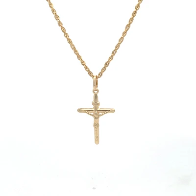 Cross with Christ Crucifix 25MM Pendant