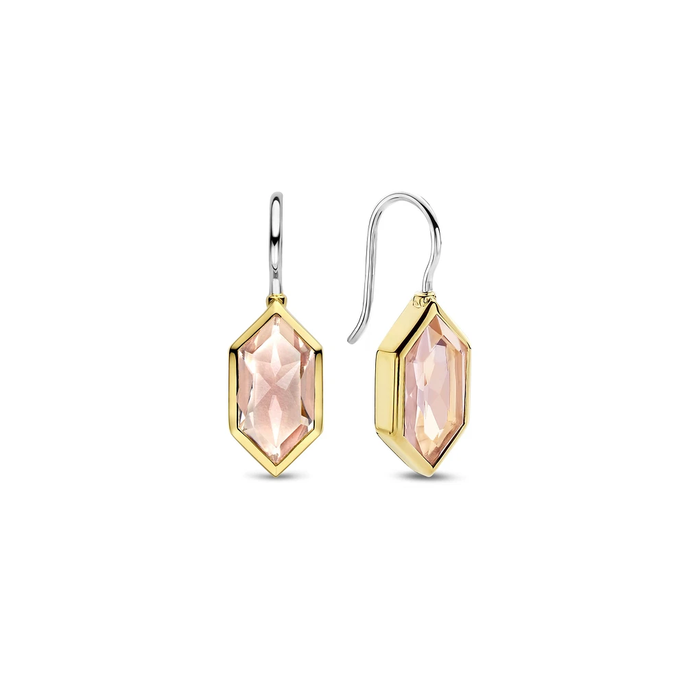 Celestial Peach Dangle Earrings