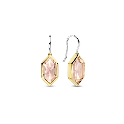 Celestial Peach Dangle Earrings