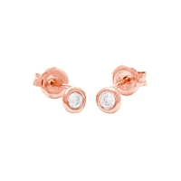 Bezel Diamond .10ct Stud Earrings