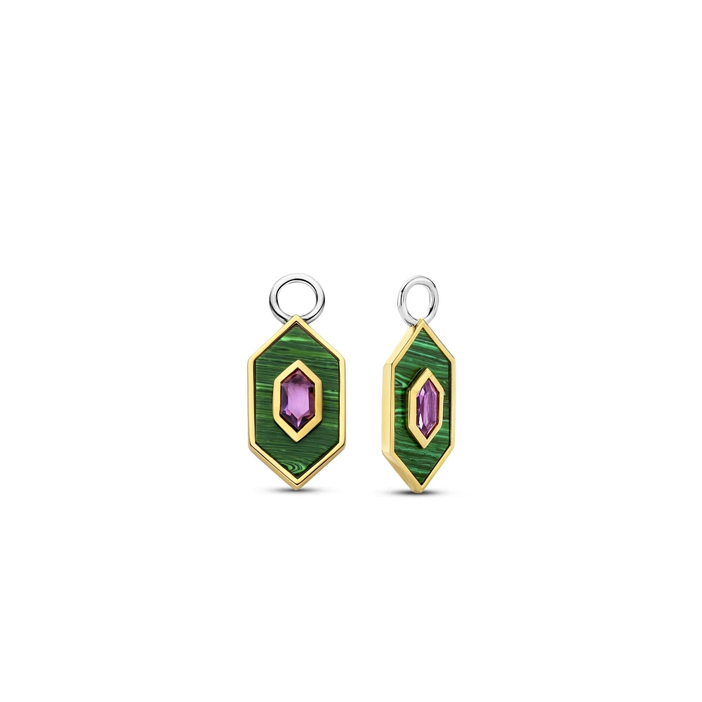 Celestial Malachite Ear Charms