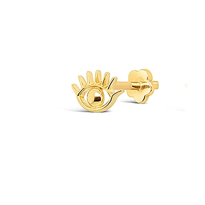 Evil Eye Lashes Cartilage Single Earring