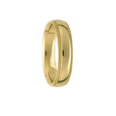 5MM Milgrain Gold Band 14KY