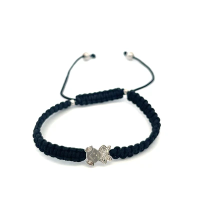 Macrame Girl with Pigtails Bracelet