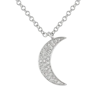 Diamond Crescent Moon Necklace