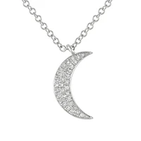 Diamond Crescent Moon Necklace