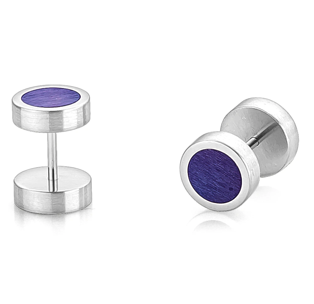 Matte Steel Screw Stud Earrings