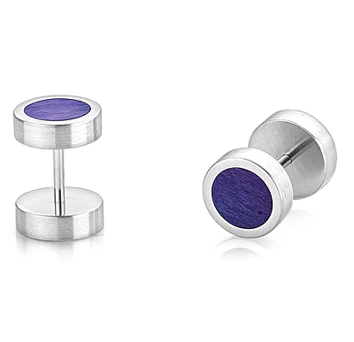 Matte Steel Screw Stud Earrings