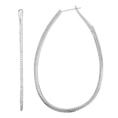 Hoop Drop Diamond Earrings