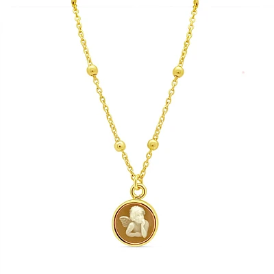 Pink Agate Angelito Necklace