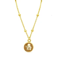 Pink Agate Angelito Necklace