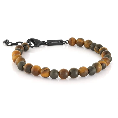 Tiger eye/Onyx 6mm bead bracelet