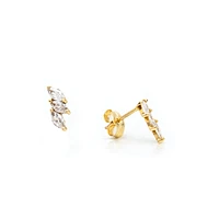 Triple Marquise Stud Earrings