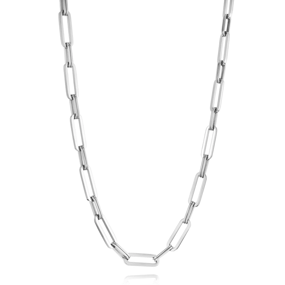 Paperclip U Link Steel Necklace