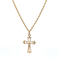 Cross with Christ Crucifix 27MM Pendant
