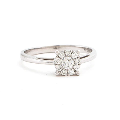 .24ct Diamond Round Illusion Engement Ring