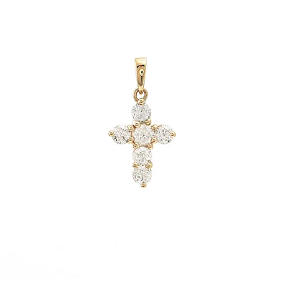 Cross 10MM Diamond Pendant