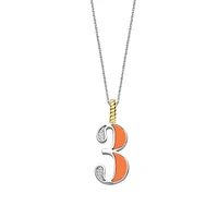 Number Necklace Orange