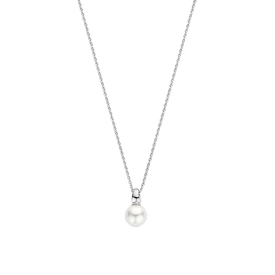 Cosmic Pearl Silver Necklace