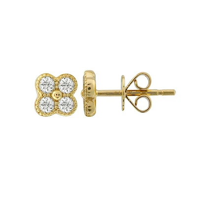 .34ct Diamond Clover Stud Earrings