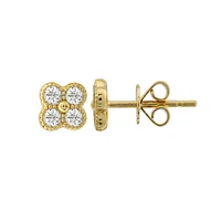 .34ct Diamond Clover Stud Earrings