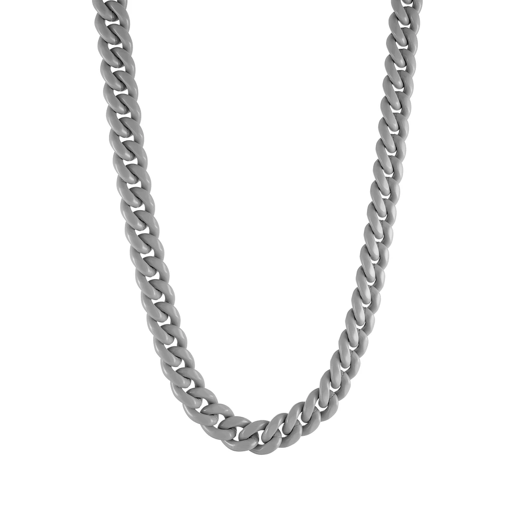 Candy Cuban Grey Necklace