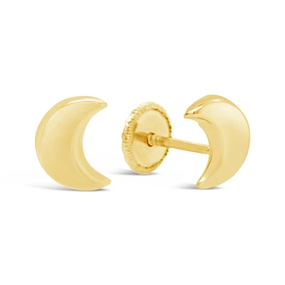 Crescent Moon Stud Earrings