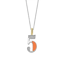 Number Necklace Orange