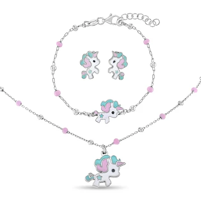 Kids Unicorn Jewelry Set