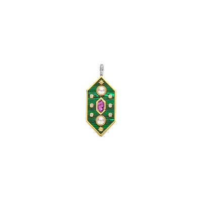 Celestial Malachite Stellar Pendant