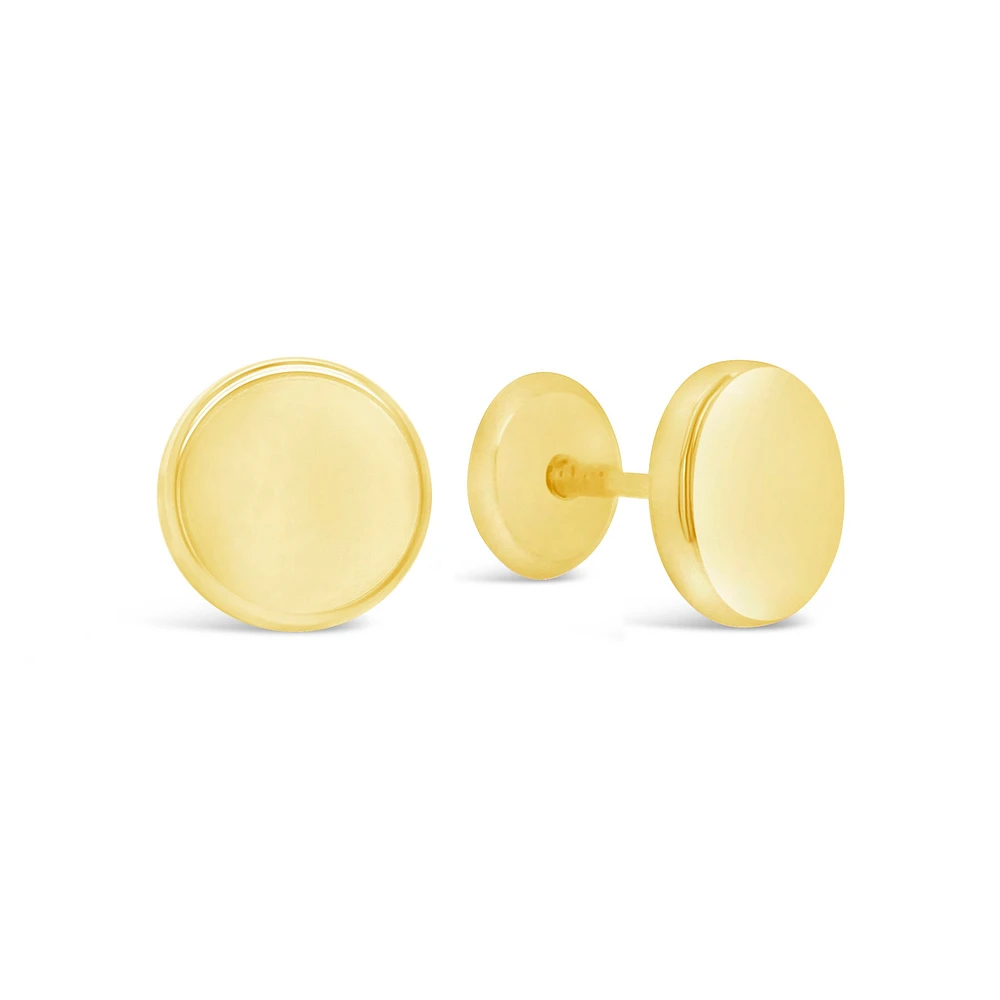 5MM Flat Button Stud Earrings