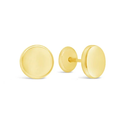 5MM Flat Button Stud Earrings
