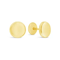 5MM Flat Button Stud Earrings
