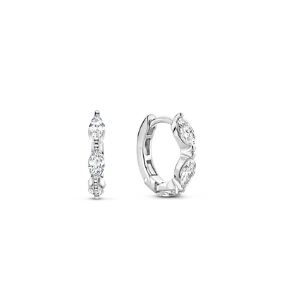 Marquise Huggie Earrings
