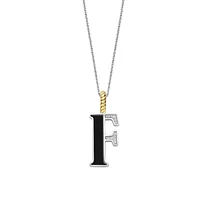 Initial Necklace Black